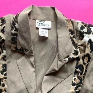 A Medium Size Brown Padded Blouse by Popovitch